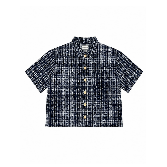 CORNERSTONE TWEED POLO "MIDNIGHT ROYAL"
