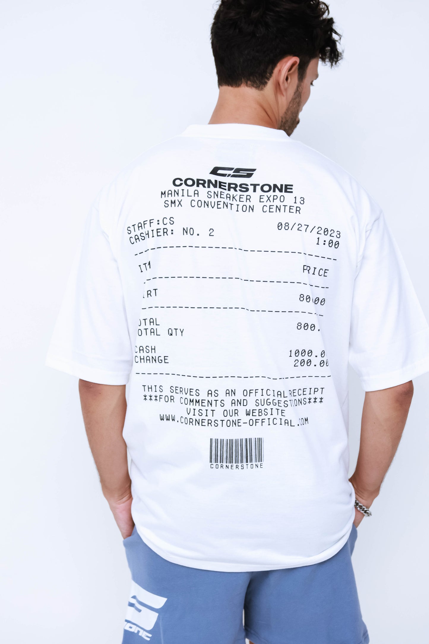"RECEIPT" T-SHIRT IN OFFWHITE