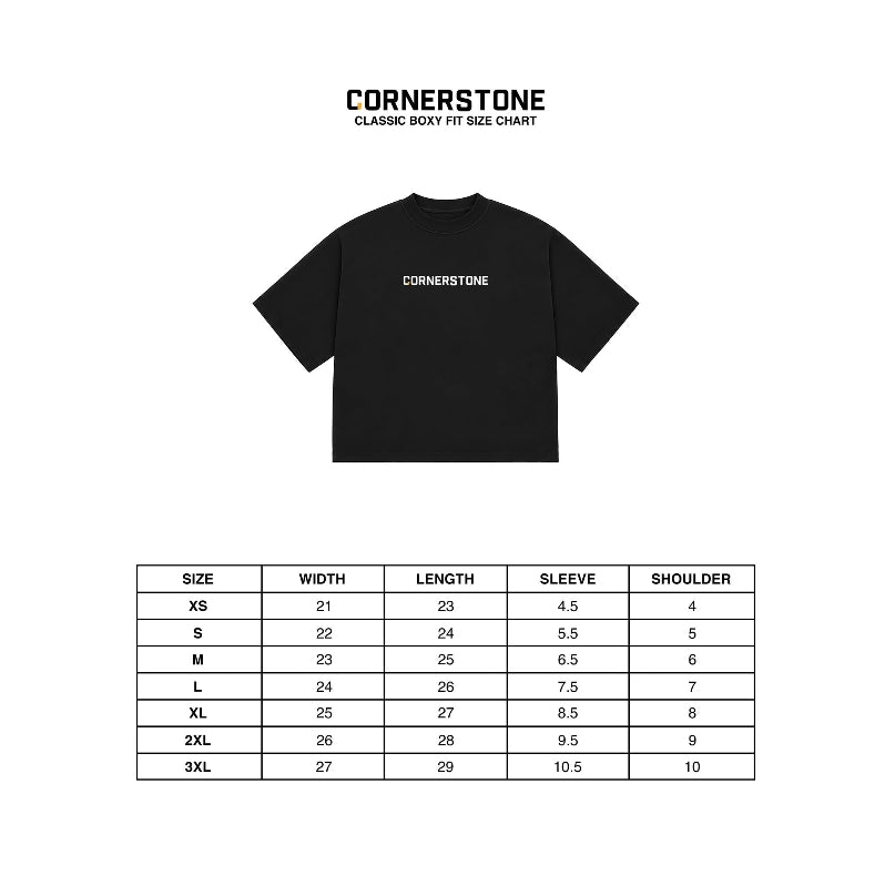 CORNERSTONE BOXY FIT STRIPE TEE "WALNUT CREAM"