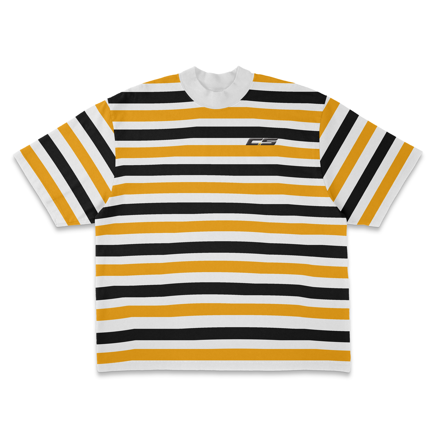 EMBROIDERED OVERSIZED STRIPE TEE BYW