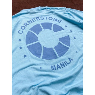 CORNERSTONE CLOTHING OVERSIZED SHIRT " SKY" (VARSITY)