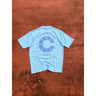 CORNERSTONE CLOTHING OVERSIZED SHIRT " SKY" (VARSITY)