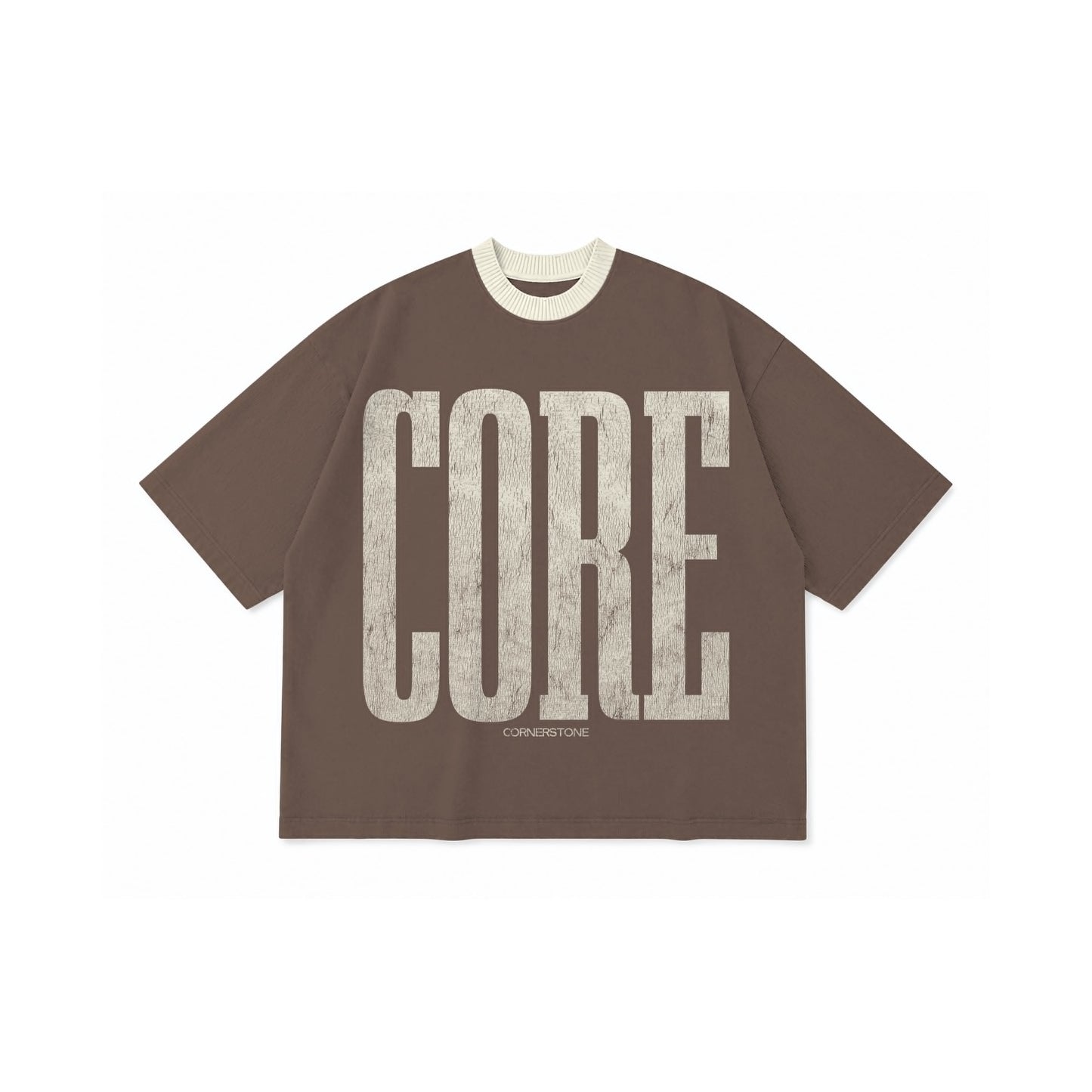 CORNERSTONE BOX FIT CORE PIQUE TEE "NUDE"