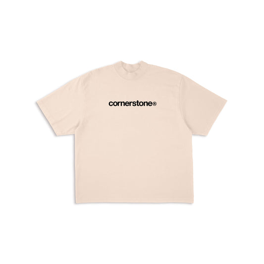 BOLD LOGO TEE IN "VANILLA WHITE"