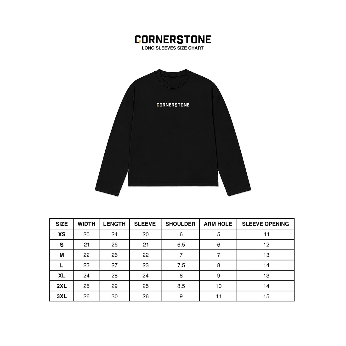 CORNERSTONE EMBROIDED WAFFLE KNIT L/S TEES IN HORIZON