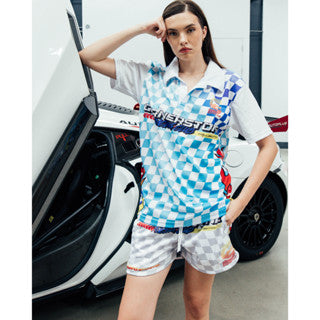 CORNERSTONE RACING CLUB POLOSHIRT IN WHITE