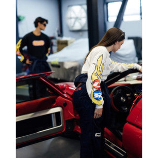 CORNERSTONE RACING CLUB L/S TEE IN WHITE