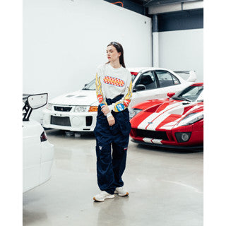 CORNERSTONE RACING CLUB L/S TEE IN WHITE