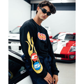 CORNERSTONE RACING CLUB L/S TEE IN BLACK