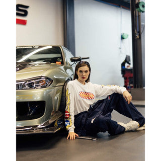 CORNERSTONE RACING CLUB L/S TEE IN WHITE