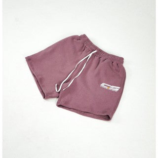 EMBROIDERED LOGO SWEATSHORT IN OLD ROSE