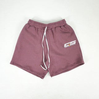 EMBROIDERED LOGO SWEATSHORT IN OLD ROSE